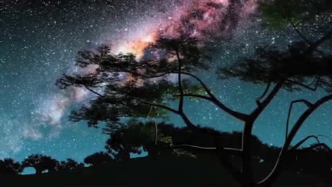 Starry sky scenery, see it once in a lifetime