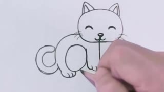 Extremely Effortless! How to turn Word Cat Into a Cartoon Cat. Learn step by step drawing tutorial