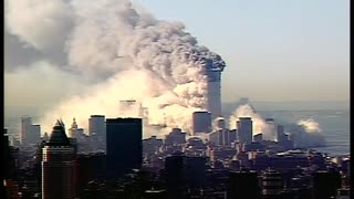 WTC 9/11 Footage by WABC-TV "NewsCopter 7" with zoomed in collapse of WTC 2