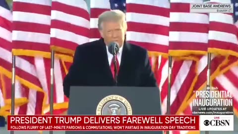 Trump's Farewell Speech: "We Will Be Back In Some Form"