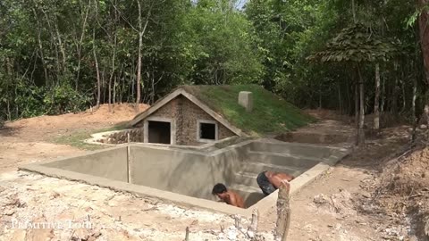 - Full Video - 25Days Building Underground House With Swimming Pool and Fish Pond