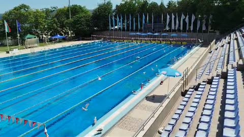 near the Black Sea, Bulgaria, Varna - big swimming pool