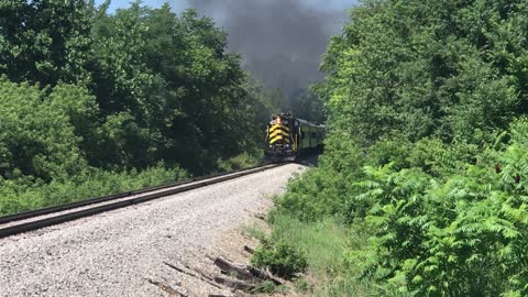 NKP 765 excersion train northbound to Angola, IN 9Jul2022