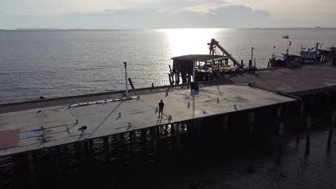 All alone on a deserted pier in Thailand - Where is everyone?