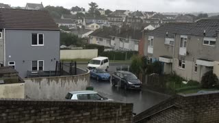 A cornish summer rain storm