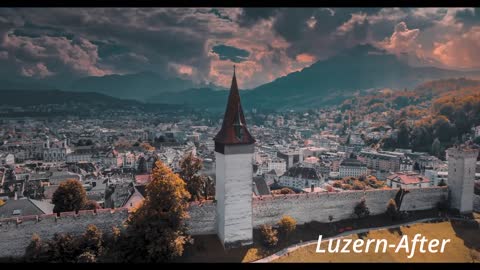 Finally home under the flying cloud Lucerne aerial photo before