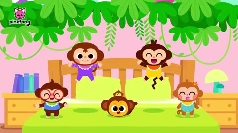 Five Little Monkeys Jumping on the Bed! | Fun Nursery Rhymes of Pinkfong Ninimo | Pinkfong Kids Song