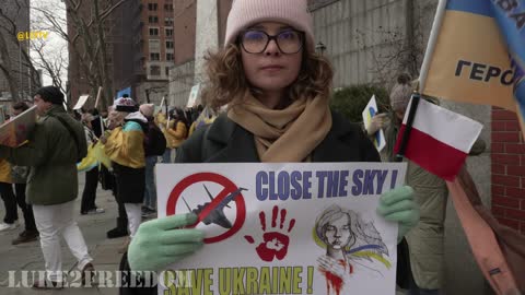 "No Fly Zone Over Ukraine" demonstration at the United Nations (NYC)