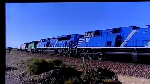 Topock, AZ Trains Over the Bridge