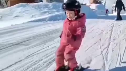 Child skiing