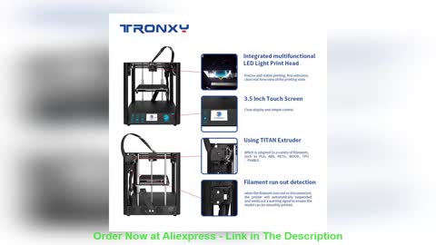 ☘️ Tronxy D01 3D printer Industrial linear guide rail XY High-precision Printing Titan Extruder 24V