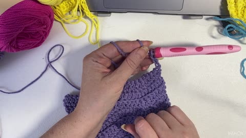 How to Crochet Ridged Chevron Washcloth