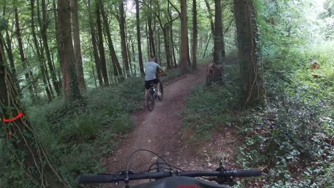 Mountain biking witches Lodge new trail