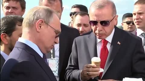 Putin buys Erdogan ice cream_ shows off new Su-57 fighter jet during visit to Russia(1080P_HD)