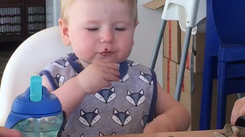 One-Year-Old Tries Vegemite for the First Time