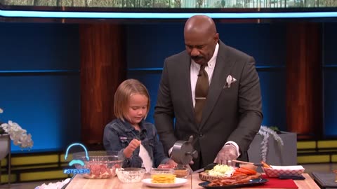 Steve Harvey & Rachael Ray Surprise 9-Year-Old Kid Chef! 🍔