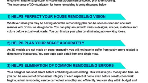 Leveraging the Potential of 3D Design in Bringing Architectural Property Remodeling Plans to Life.