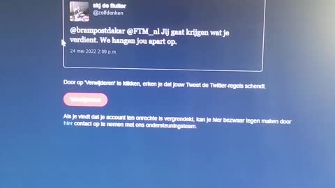 07 06 2022 en weer een Twitter ban voor "Free Speech"