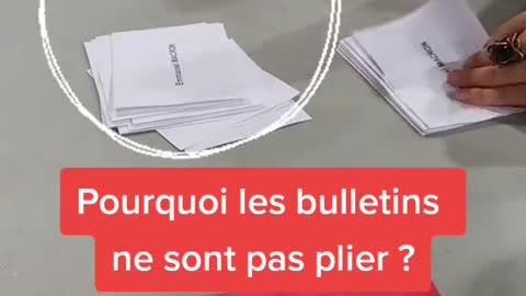 ça tourne sur le Net - Présidentielle 2022 Bulletins de vote MACRON non pliés