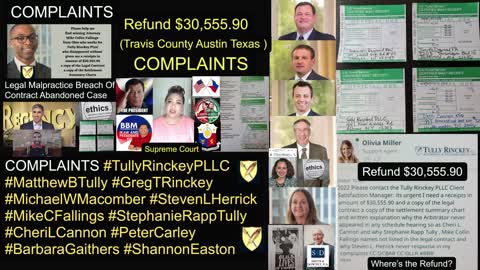 BBB Complaints / Tully Rinckey PLLC Albany New York / Smith Downey PA / Cheri L. Cannon Esq / Mike C. Fallings Esq / Stephanie Rapp Tully / Douglas W. Desmarais Esq / Regency Furniture LLC Abdul Ayyad Ahmad Ayyad / Settlement Never Paid