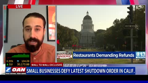 Wall to Wall: Calif. Restaurant Owner Defies Latest Shutdown Orders