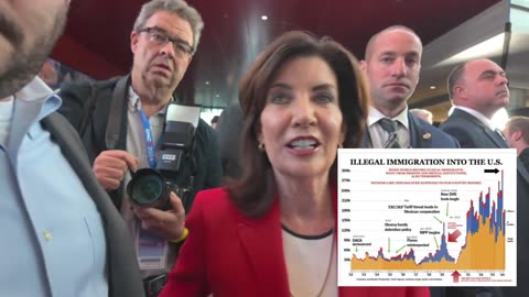 NY Gov. Hochul says less Illegal Aliens are coming over under Kamala Harris than Trump