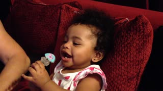 Blasian Baby Sister Giggles With GrandMaMa!