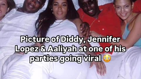 Picture of Diddy, Jennifer Lopez & Aaliyah at one of his parties going viral