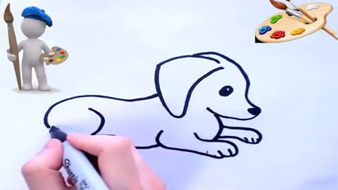 How to draw a dog