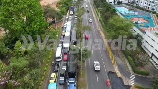 Caos y congestión este viernes en el Anillo Vial