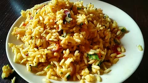 Puffed rice healthy breakfast