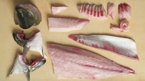 How to fillet a YELLOWTAIL for SUSHI