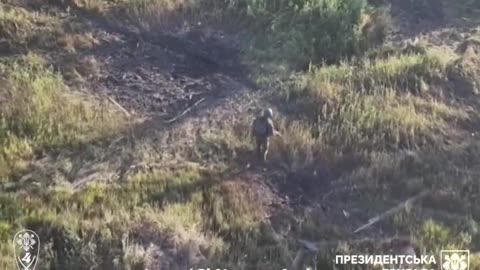 Russian Soldier Throws Away His Suicide Grenade and Surrenders to Ukrainian Drone