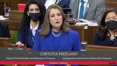 MPs laugh as Liberal Finance Minister Chrystia Freeland talks about fiscal responsibility