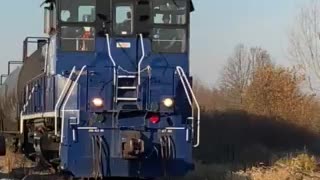 Train at Dain City railway bridge