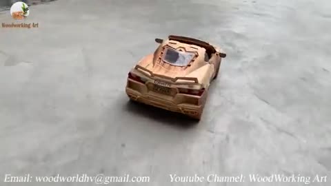 Wood Carving-2020 Chevrolet Corvette - C 8 Woodworking Beautiful Arts🚗