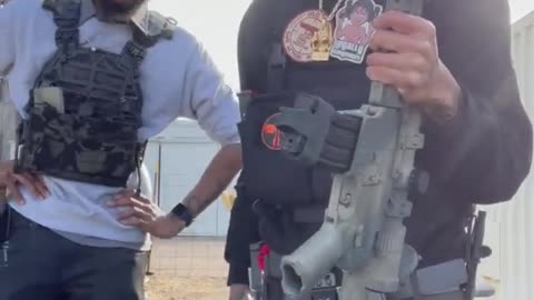 He spray-painted his AR