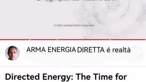 ERMA ENERGIA DIRETTA (TAWLS): "Oramai è una realtà" [video propaganda Lockheed Martin]