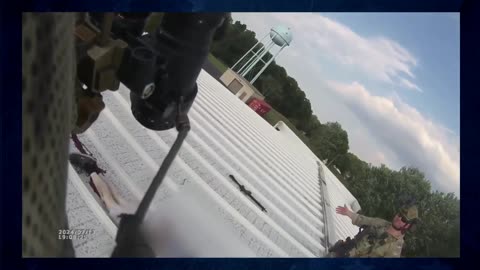 Bodycam footage from the rooftop after the Trump shooting