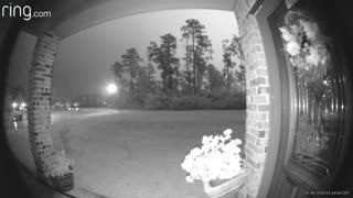 Lightning Strike Shakes House and Lights up the Night Sky