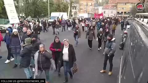 Protests against the wrong and blind policies of the government continue in the city of Brussels