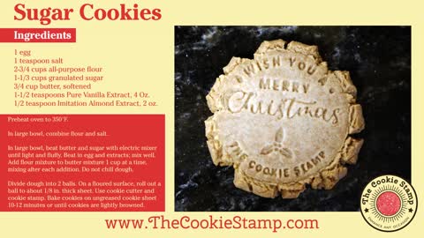 Sugar Cookies Recipe - The Cookie Stamp