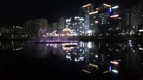 Fountain show to the music.