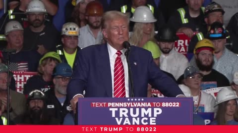 President Doanld Trump in Johnstown, PA