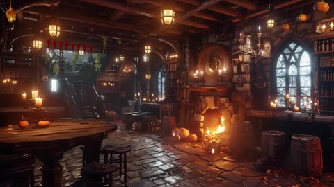 Eolian Tavern: Medieval Fantasy Inn Ambience with Fireside Music