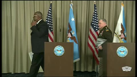 Lloyd Austin and Mark Milley Brief Reporters in Germany Sept. 8, 2022