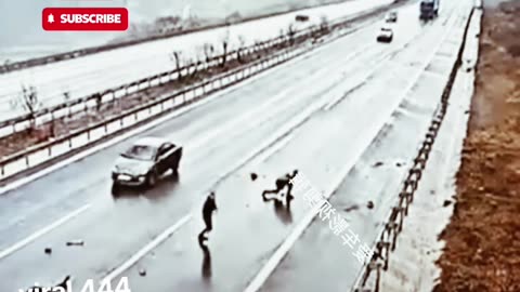 Terrible Road Accident Cought On CCTV.