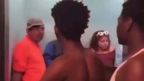 Racist Black American Youth Harass and Assault Hispanic Latino Americans on Elevator