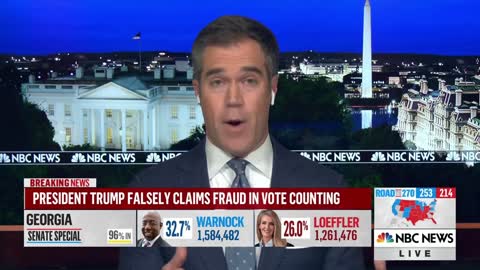 NBC News interrupts President Trump to "fact check" him, claims there's no evidence of voter fraud