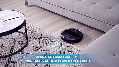 MOOSOO MT710 Robot Vacuum Cleaner,1 8KPa Suction,120Min Runtimes,Auto Charging,Floor&Carpet Sweep Mo